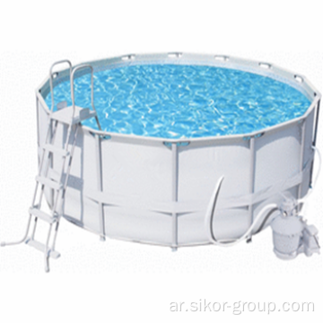 حمام سباحة PVC بالجملة سهلة الإطار المعدني مستطيل فوق الأرض المسبح في الهواء الطلق في الهواء الطلق